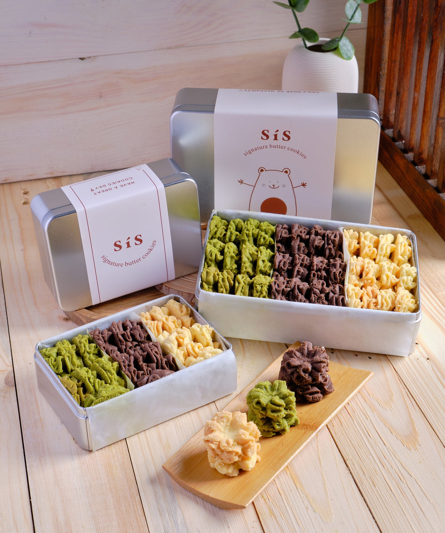 Trio Mix Matcha Butter Cookies