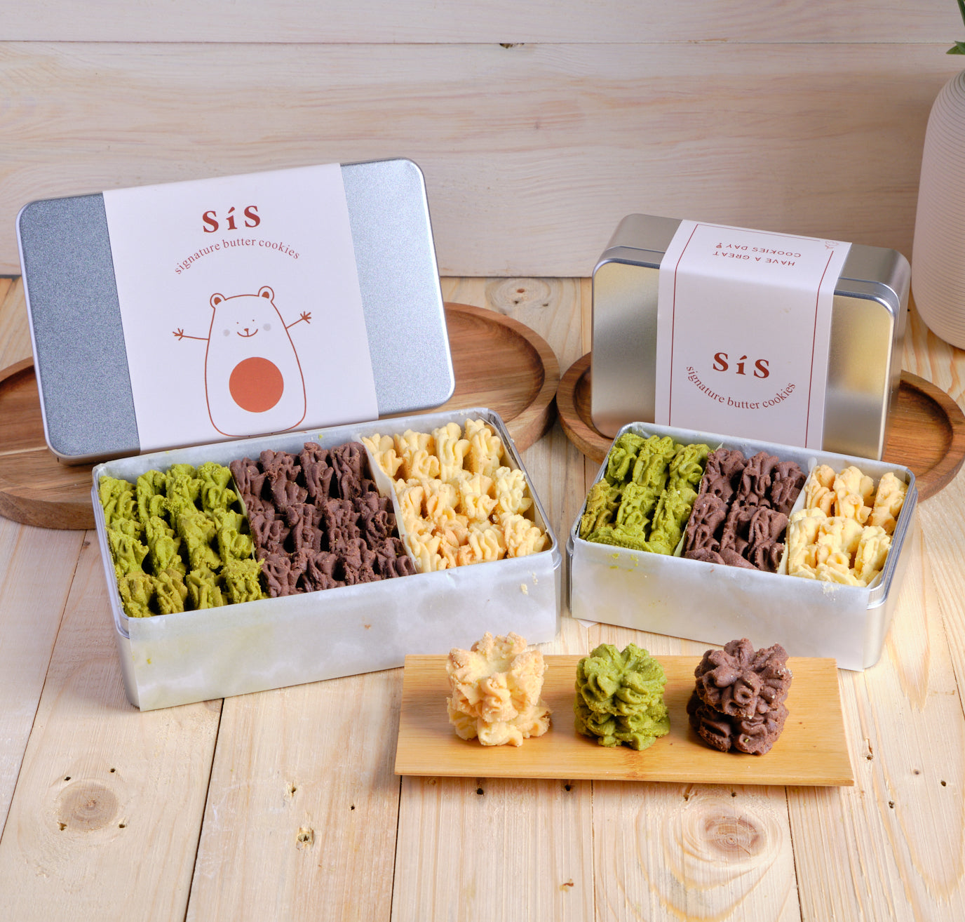 Trio Mix Matcha Butter Cookies