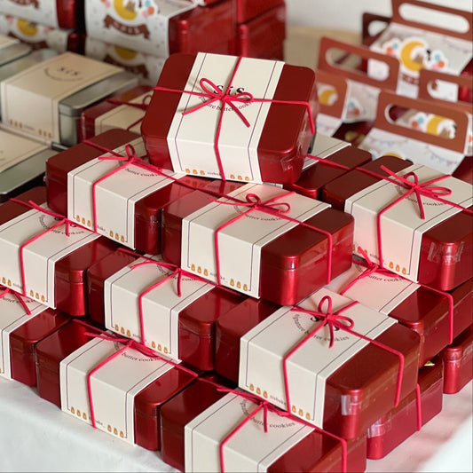 Classic Red Tin With Ribbon